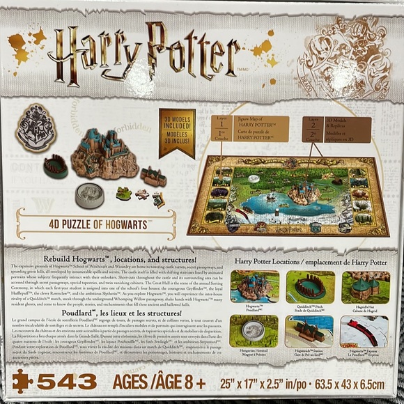 Harry Potter 4D Puzzle Complete With Instructions Hogwarts Wizarding World - Picture 6 of 13
